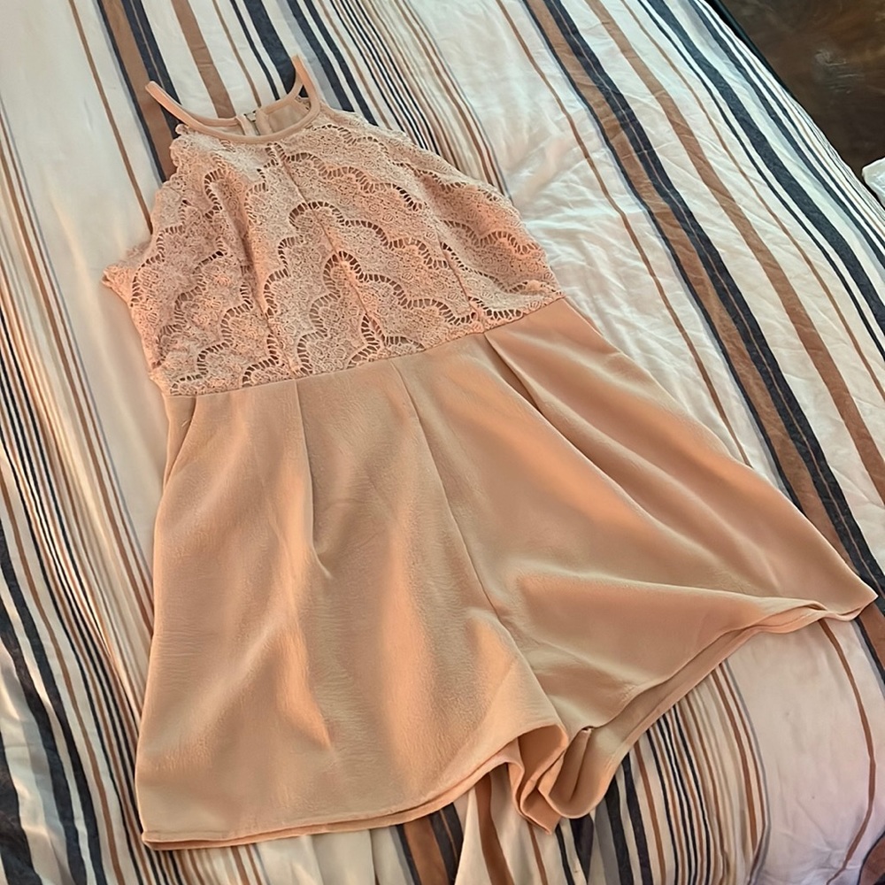 Cream Lace Romper
